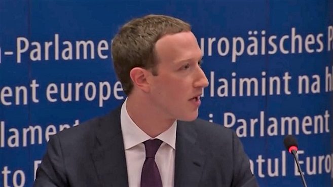 Mark Zuckerberg en el Parlamento Europeo